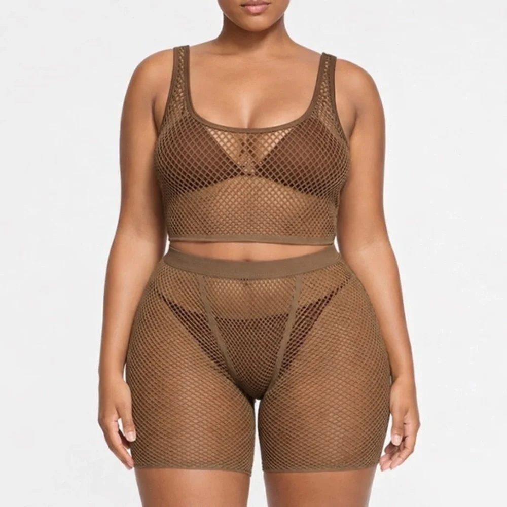 SKIMS | Army Warp‎ Knit Short Bikini Cover-Up